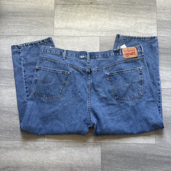 Levi's 550 Blue Denim Red Tab Relaxed Men's Straight Leg Jeans Size 50 X 29 - Picture 4 of 8